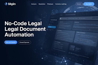 do law tech website no code legal document contract generation business document
