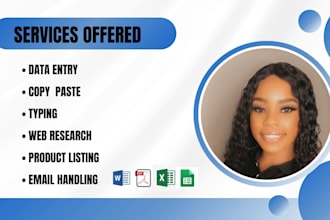 do copy paste, data entry and web research