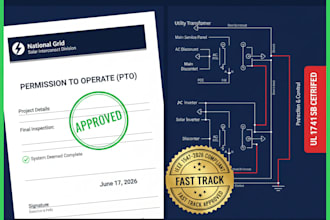 prepare solar interconnection application packages for utility pto approval