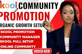do skool community promotion management organic member growth for courses