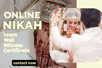do online nikah imam nikah islamic marriage witnesses and certificate