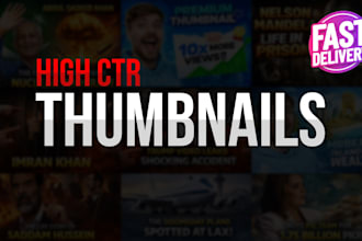 design the high CTR youtube thumbnail  super fast