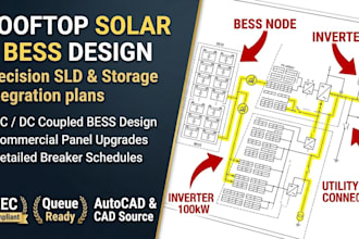 design solar single line diagrams and bess integration plans