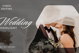 professionally edit wedding, birthday and event videos