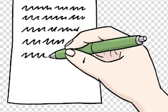 write for you in beautiful and natural handwriting
