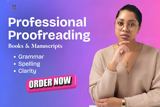 professionally proofread your book or manuscript
