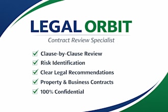 review your property or business contract clause by clause to identify key risks