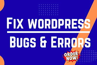fix wordpress issues, errors, bugs, css, provide wp help