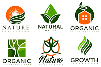 make a creative natural, organic, eco, agriculture logo