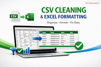 clean and format CSV files and excel spreadsheets