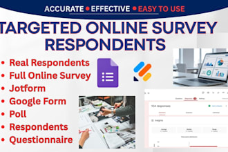 get 1000 targeted survey respondents via google forms jotform questionnaire poll