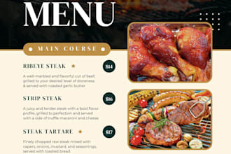 design flyer for fast food, sales sheet and restaurant menu
