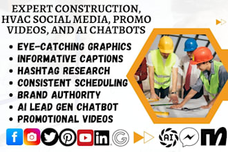 be your construction and hvac SMM with ai automated job booking