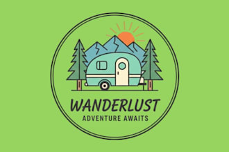 draw high quality and beautiful camper logo design with unlimited revisions
