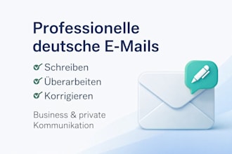 professional german email writing and editing