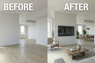 do realistic virtual staging for your property in 24 hours