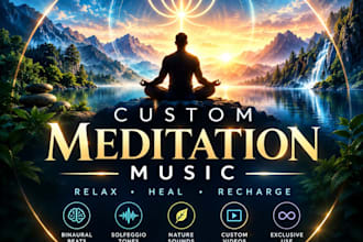 create exclusive meditation with binaural waves or solfeggio