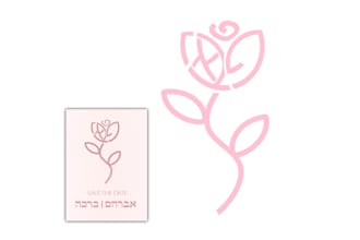 design a minimalistic geometric monogram or logo in hebrew
