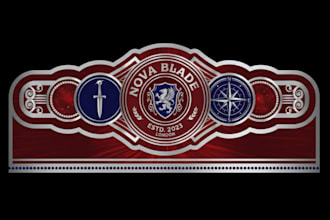 design logo and label for cigar, cigarettes, ring, band, vape, box and weed