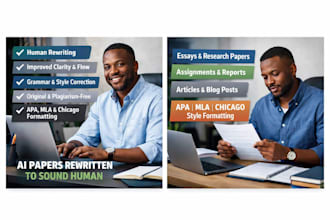 rewrite, humanize chatgpt or ai generated  paper or essay