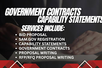write government contract capability statement for construction or IT contracts