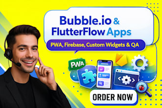 bubble io pwa component customization flutterflow firebase code widgets debug QA