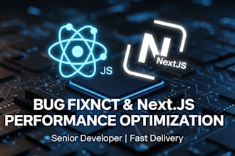 fix react js next js bugs, issues, and optimize performance