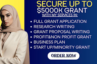 grant writing and submission, proposal, research, application, business plan