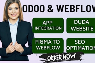 design odoo webflow figma landing page wix framer  godaddy revamp clone website