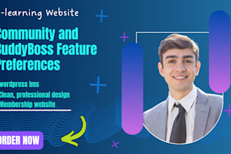 build buddy boss, learndash, wordpress lms, elearning and membership website