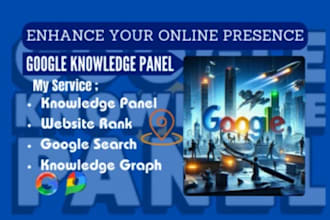 create standard google knowledge panel, knowledgepanel for any person or brand