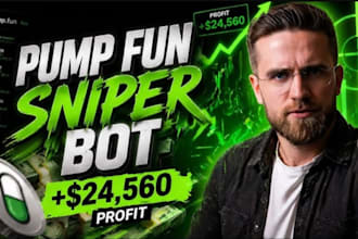 build solana volume bot, mev, sniper, arbitrage, pump fun on sol, eth