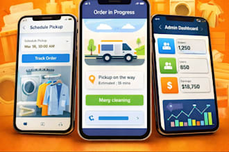 design laundry app, laundry website, dry cleaning app, home service app