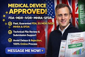 provide fda eu mdr ivdr mhra medical device compliance support