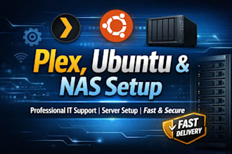 fix, configure plex media server, ubuntu server, synology nas and IT support