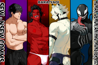 draw your yaoi or bara character in sfw and nsfw