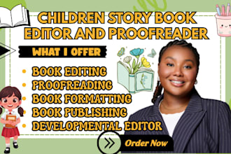 proofread and edit children story book with story for kids and book formatting