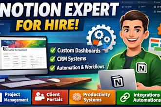 build custom notion dashboard notion CRM automation workflows notion ai expert