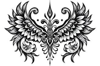 design a custom tribal tattoo and ornamental prints