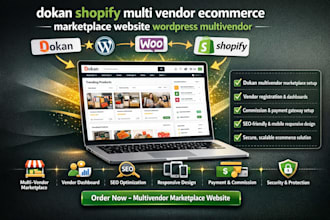 dokan shopify multi vendor ecommerce marketplace website wordpress multivendor