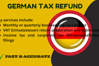 do german bookkeeping, vat, income, corporate tax return filings via lexware