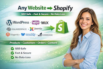 migrate magento wordpress wix weebly woocommerce to shopify website migration