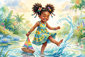 children story book illustration children story children story book illustration