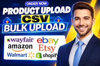 add products bulk product upload listing amazon to ebay shopify dropshipping csv