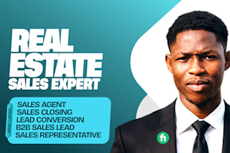 be real estate sales closer high ticket sales representative b2b lead generation