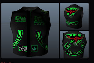 mc kuttes kuttess fivem vest flag mc bike patch kutte