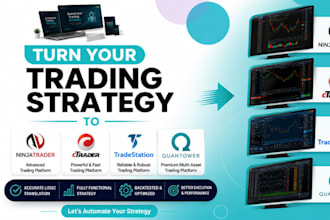 turn your trading strategy to ninjatrader, ctrader, tradestation, quantower
