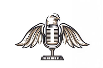 design eye catching podcast broadcast music studio logo