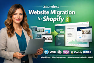 migrate wordpress joomla woocommerce wix duda website to shopify store migration