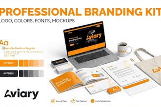 design full branding kit, logo design, brand identity, brand guidelines